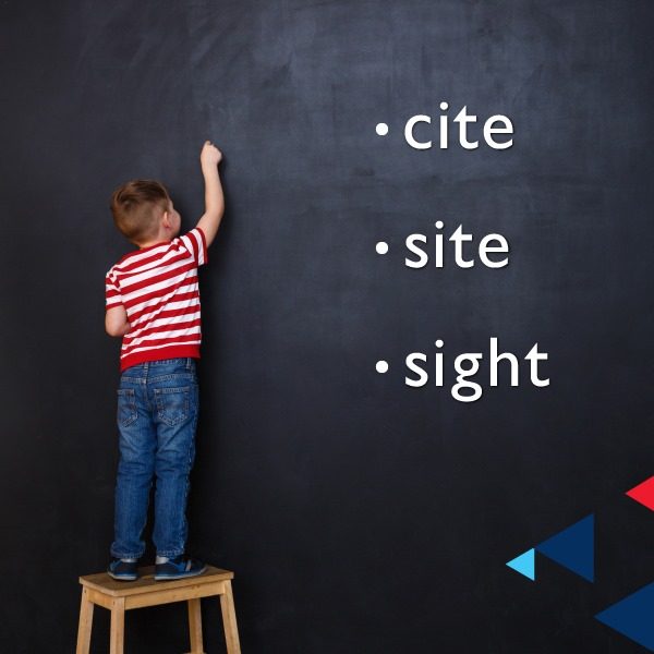 Cite – Site – Sight