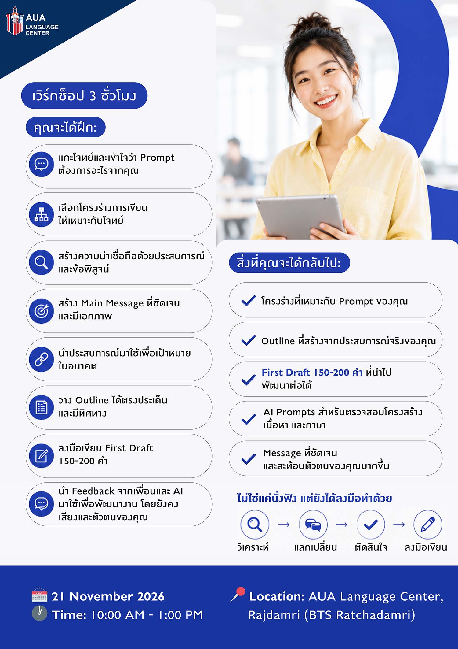 PR-เขียน SOP & College Essay-1 SEP 2026 COLLEGE SOP WRITING WORKSHOP