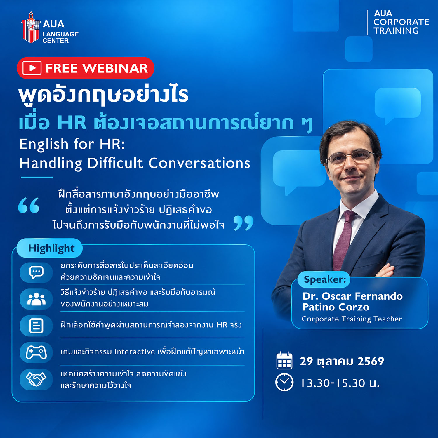 CT-Free Webinar-HR Communication in Difficult Situation-30 SEP 2 FREE WEBINAR – ENGLISH FOR HR: HANDLING DIFFICULT CONVERSATION
